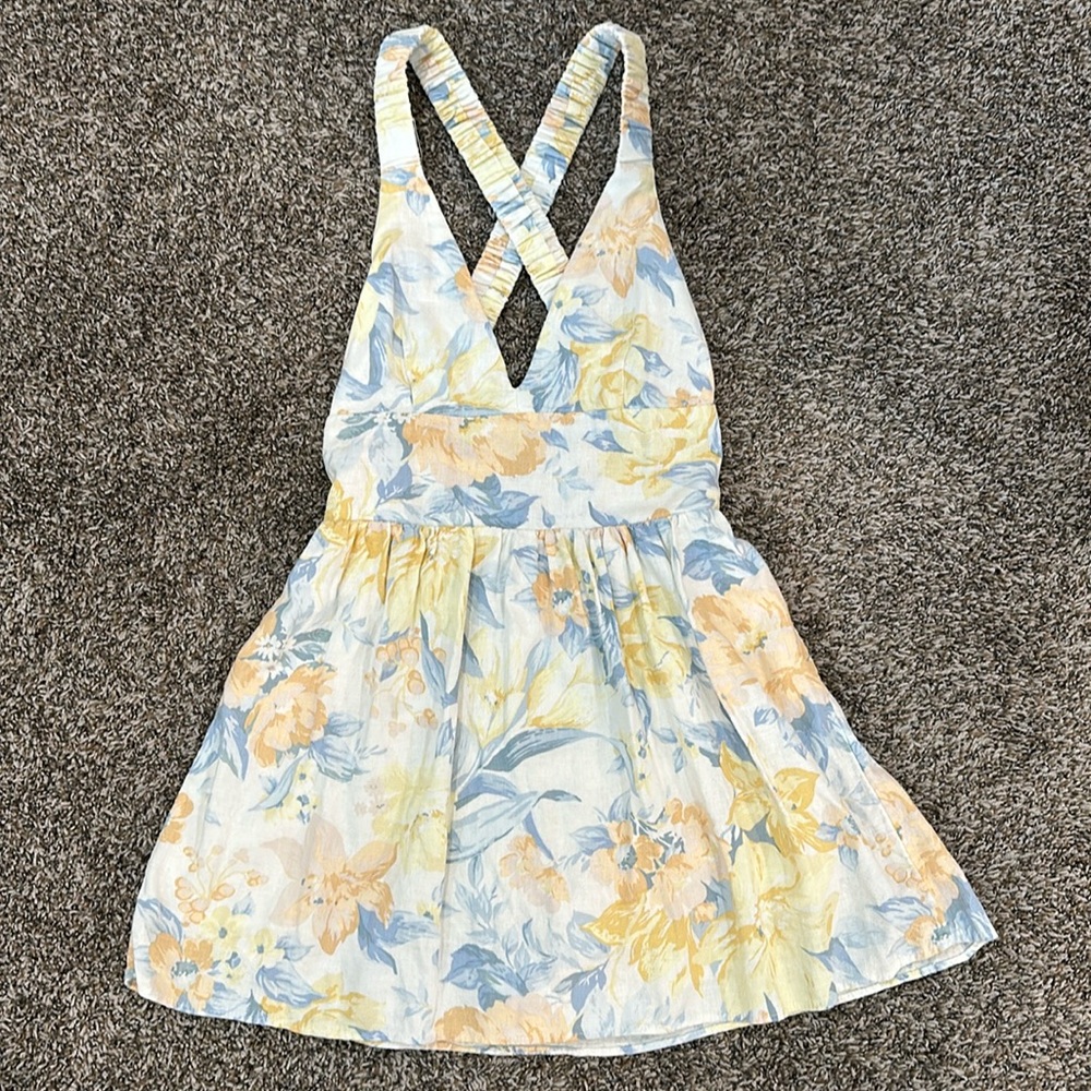 Abercrombie & Fitch linen floral blend romper